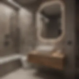 Compact bathroom with elegant fixtures