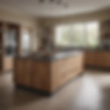 Elegant kitchen island showcasing a combination of materials