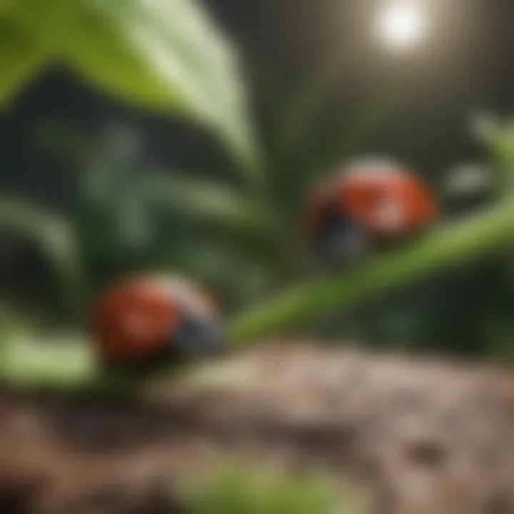 Ladybugs as natural predators for indoor plant pests