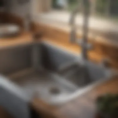 Components involved in kitchen sink plumbing setup