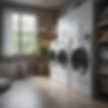 Laundry room integrating technology for efficiency