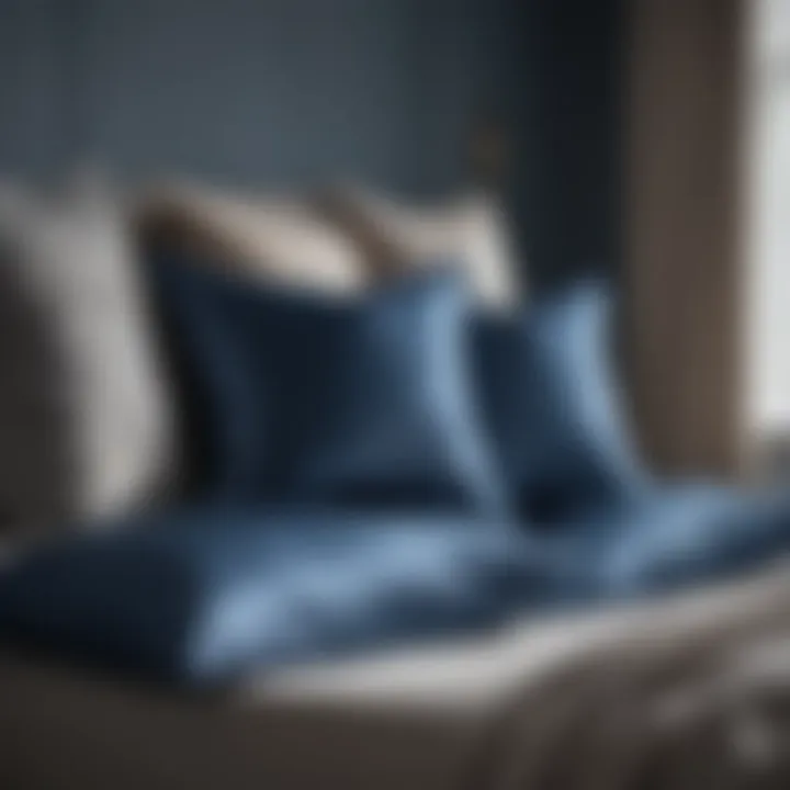 Luxurious Blue Silk Pillows