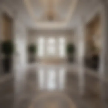 Luxurious Marble Flooring in Large Foyer Luxurious Marble Flooring in Large Foyer