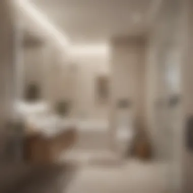 Compact Bathroom with Light Colors for a Spacious Feel A compact bathroom painted in light colors for spaciousness