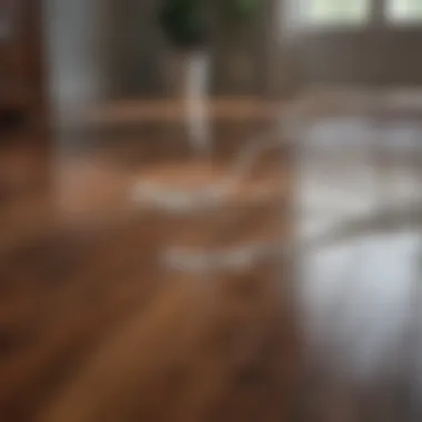 Luxurious hardwood floor with high-quality mop