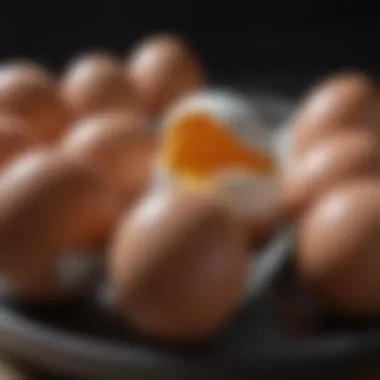Prepared Eggs Awaiting Microwaving Eggs in a bowl ready for microwaving