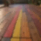 A beautifully painted wooden deck showcasing vibrant colors and smooth finish