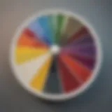 Color wheel showcasing various hues and shades