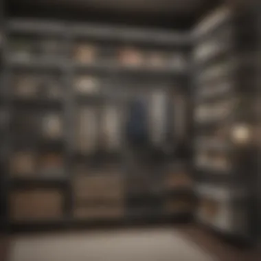 Optimized Shelving System for Closet Workspace Custom shelving solutions for organized closet workspace