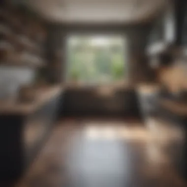 Interior view of a well-organized kitchen with extra cabinets