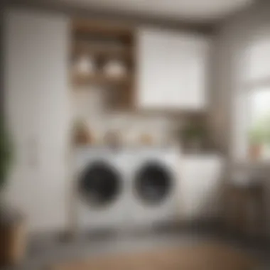 Stylish Integration of Hidden Laundry Cabinet Stylish Integration of Hidden Laundry Cabinet