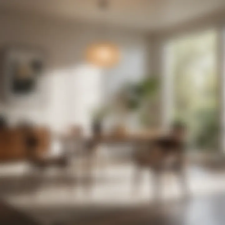 Mid-Century Minimalist Dining Table in Sunlit Room