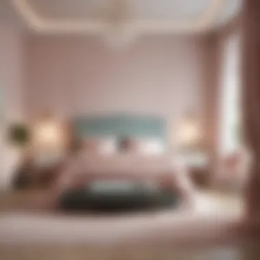 Elegant Pastel Bedroom Design Elegant bedroom with soft pastel colors and minimalist decor