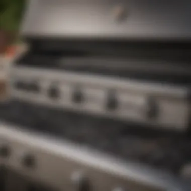 Close-up of a premium natural gas grill showcasing its features