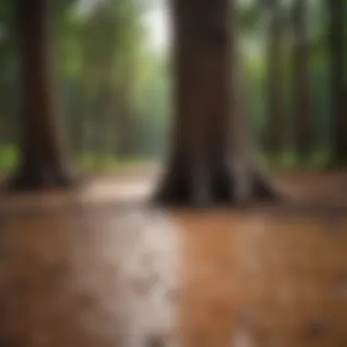 Natural latex tapping from rubber tree in a plantation