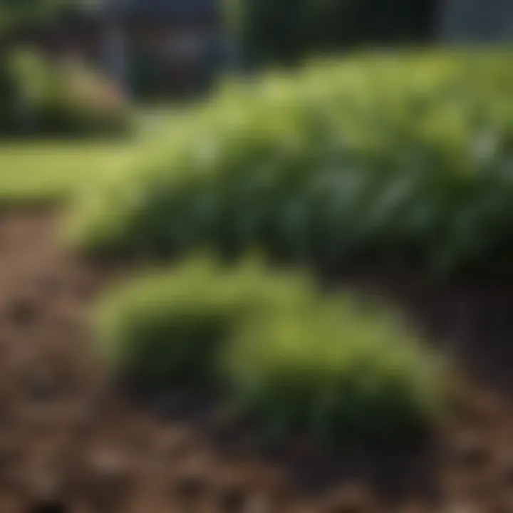 Natural mulch spread across a garden bed