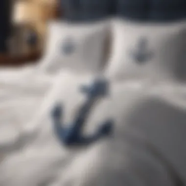 Nautical Anchor Embroidered Duvet Cover Set