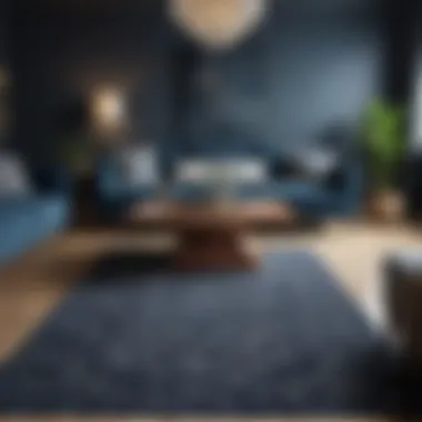 Geometric Harmony Elegant rug with geometric patterns in living room