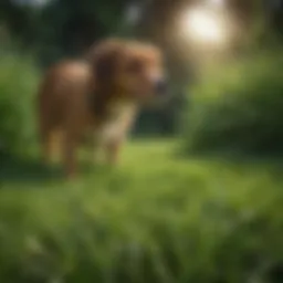 Vibrant green grass ideal for dogs