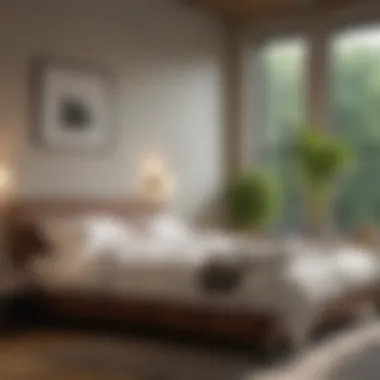 Natural Light and Bed Orientation A serene bedroom with a bed oriented towards a window, showcasing natural light.