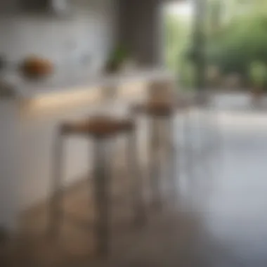 Minimalist design stool for contemporary kitchen island