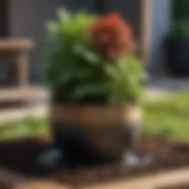 Understanding Drainage for Container Gardening Diagram of drainage layers in a planter pot