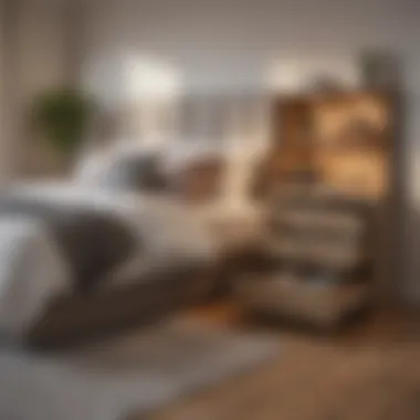 Stylish Storage Solutions with Full-Size Bed Design Stylish storage solutions incorporated into a full-size bed design