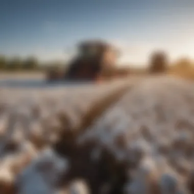 Organic cotton being harvested in a sustainable field