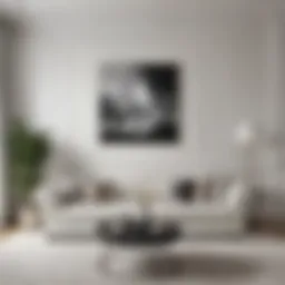 Elegant white panelling in a modern living room