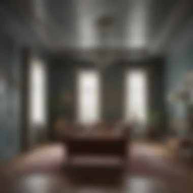 The Impact of Ceiling and Wall Color Contrast A room displaying the contrast between ceiling and wall colors