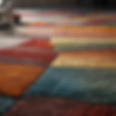 Abstract rug color palette