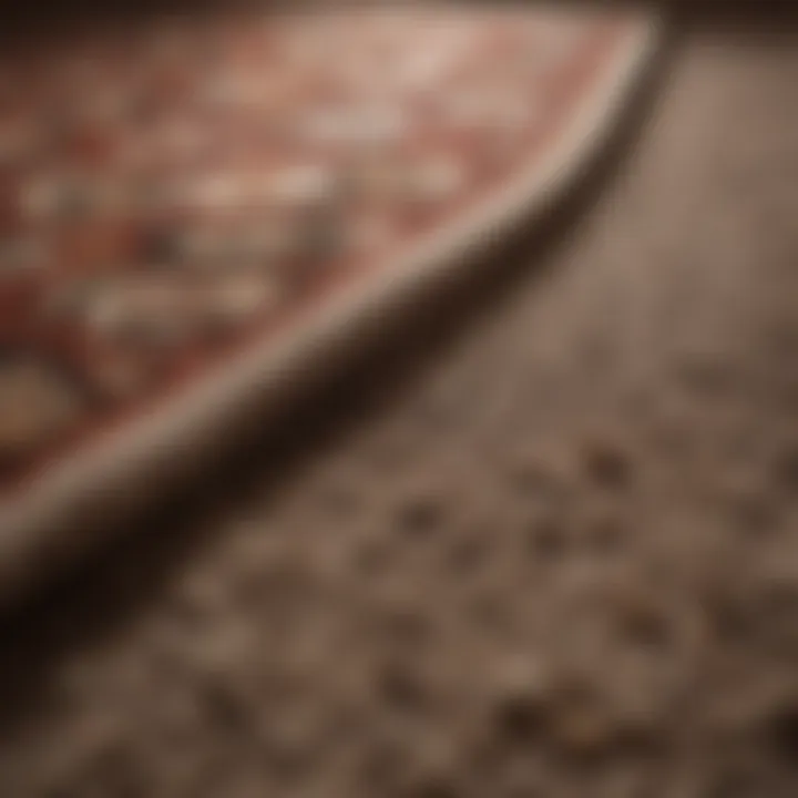 Close-up of a plush carpet texture in a cozy setting