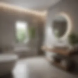Elegant modern bathroom with minimalist design