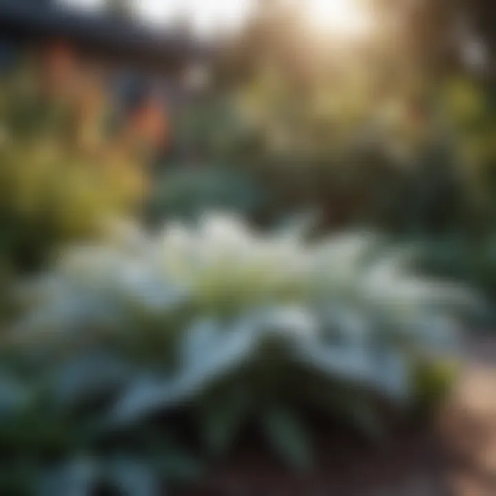 Protective frost cover draped over vibrant garden plants