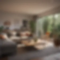 A cozy living room showcasing energy-efficient appliances