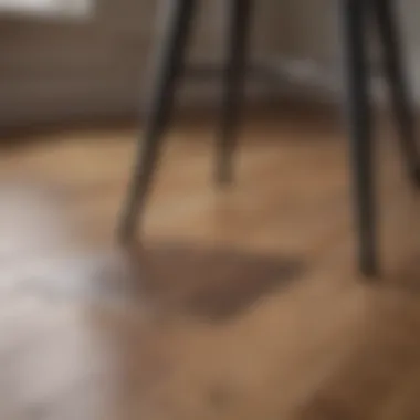 Wood floor protection pad under metal chair leg