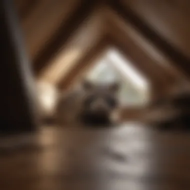 Raccoon entering attic through roof opening