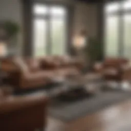 Stylish Raymour and Flanigan outlet living room set in a modern space