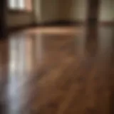 Beautifully refinished hardwood floor showcasing a glossy finish.