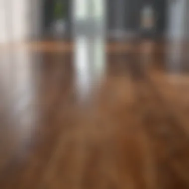 Clean hardwood floor after wax removal