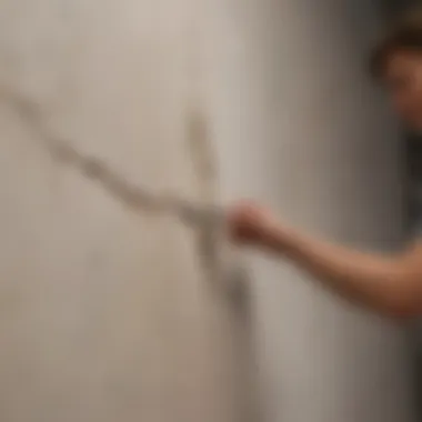 Applying joint compound to a crack