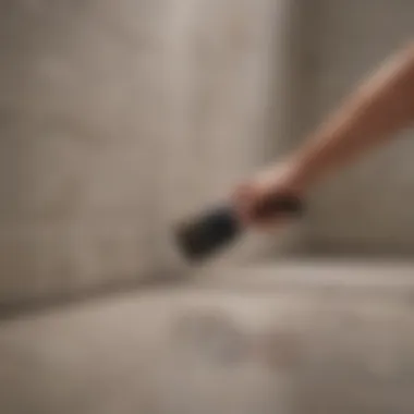 Shower Grout Brushing Technique for Deep Cleaning