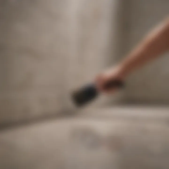 Shower Grout Brushing Technique for Deep Cleaning