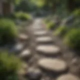 Elegant river rock pathways in a garden