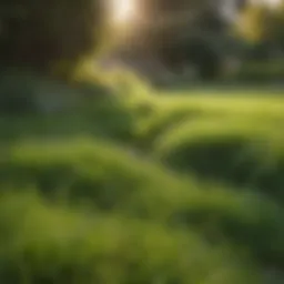 Lush green fescue lawn in Southern California