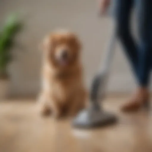 Sleek Dog Vacuum Brush with ergonomic design