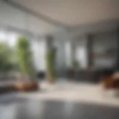 Sleek Design for Modern Homes Sleek glass and steel room divider showcasing modern interior design