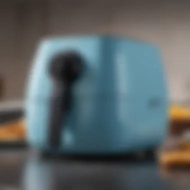 Sleek Light Blue Air Fryer Side Profile