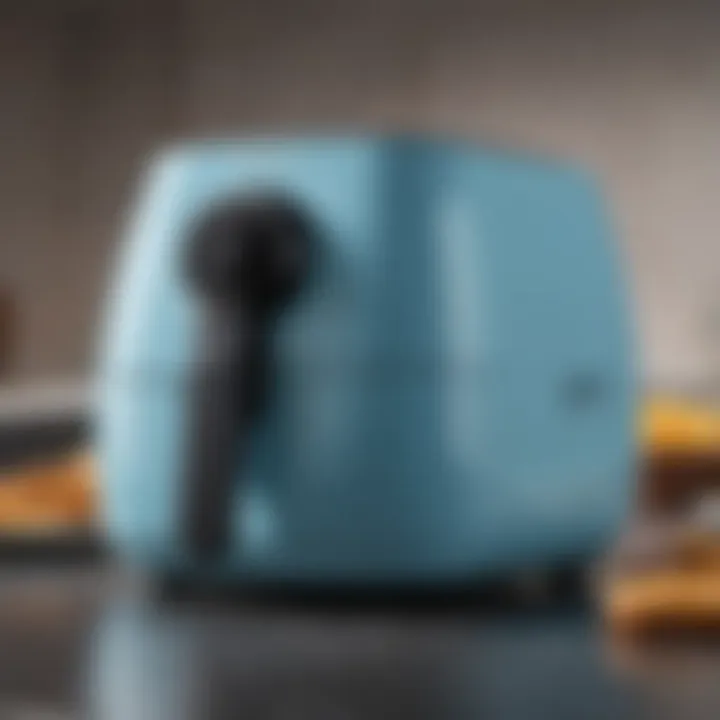 Sleek Light Blue Air Fryer Side Profile