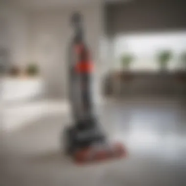 Sleek and Modern Design of High-Performing Bagless Upright Vacuum Cleaner